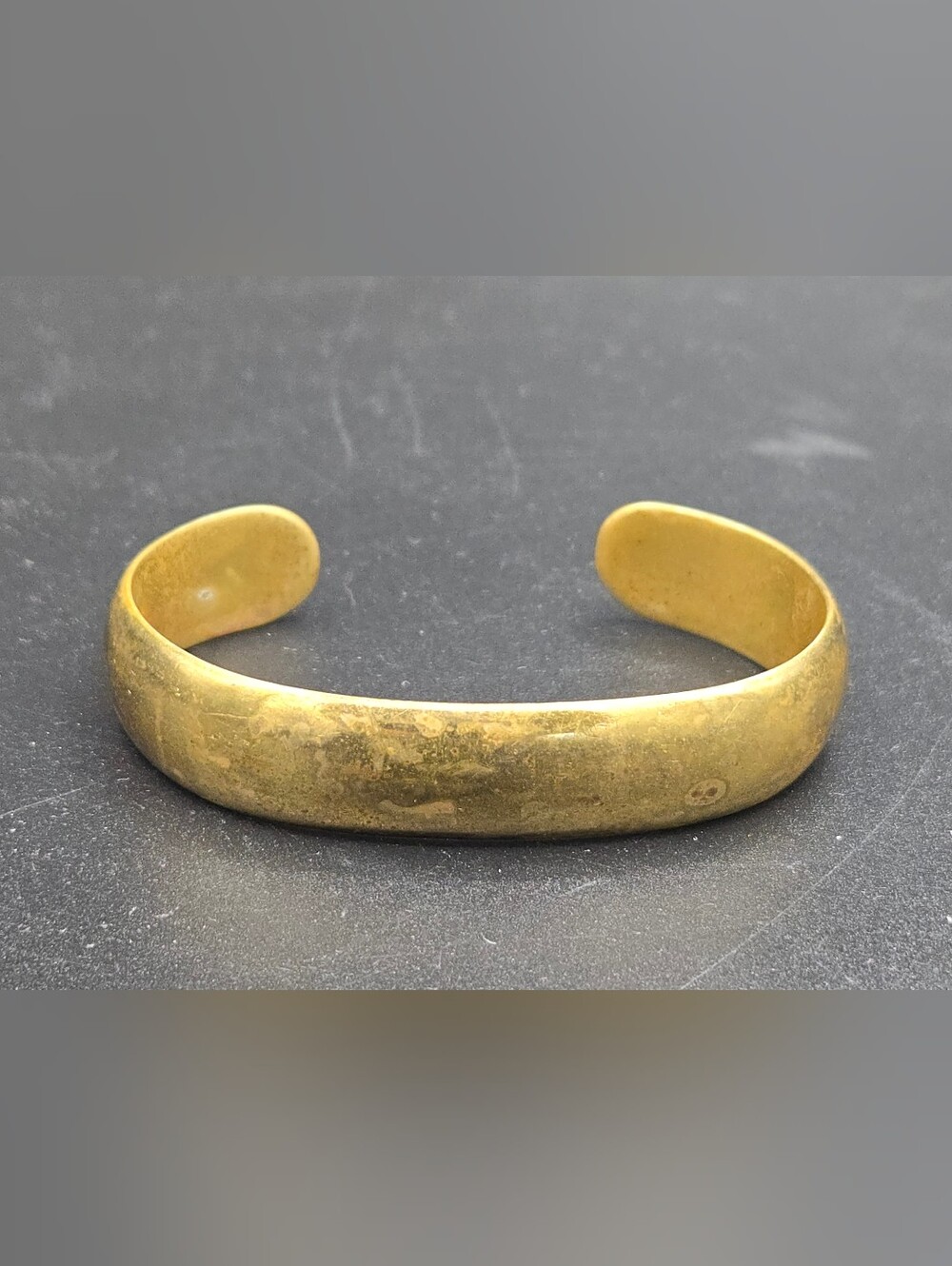 Vintage Weighted Solid Brass Bangle
